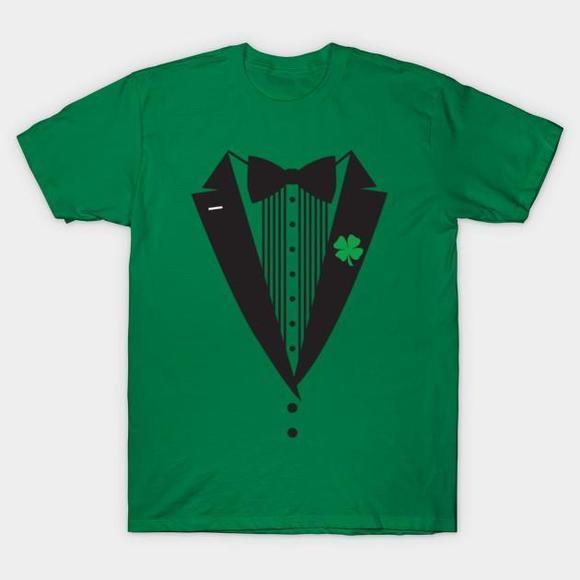 St Patricks Day Tuxedo Tshirt - Picture 1 of 4
